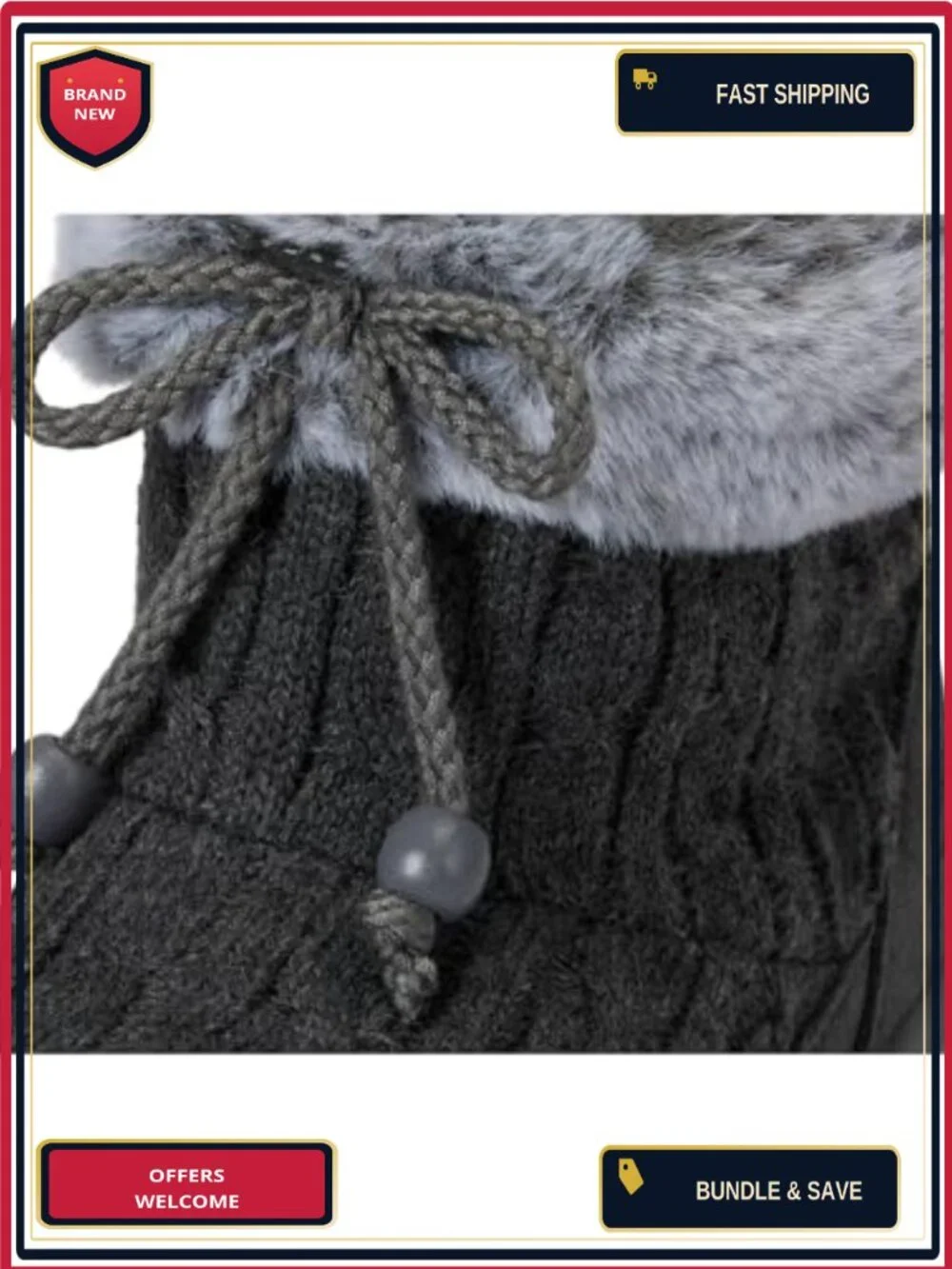Skechers Easy Going Fall Ice Angel Ankle Boots Faux Fur Memory Foam Pull-On
